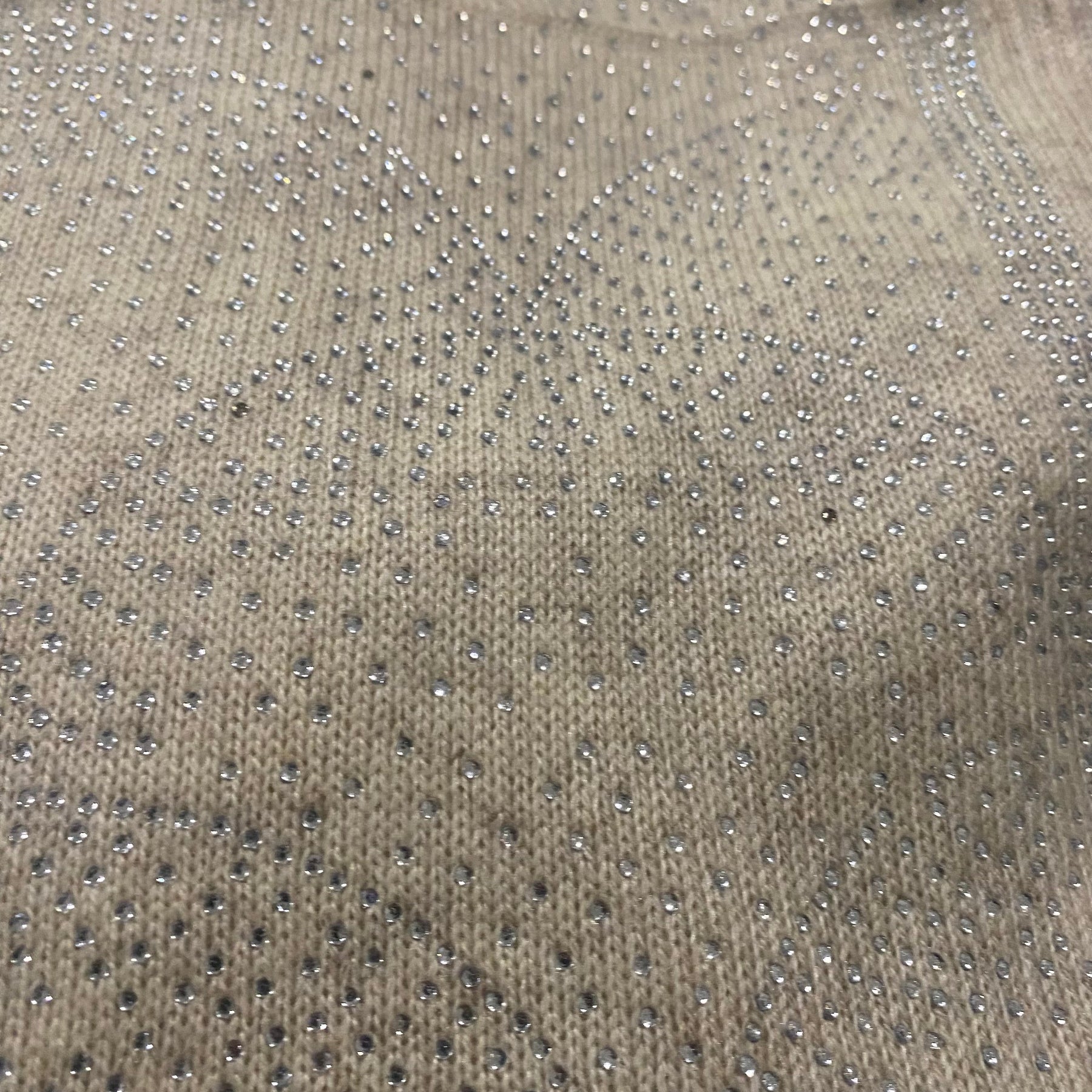Julian 100% Cashmere Knitted Oversized  Swarovski Crystals Wedding Wrap Ivory