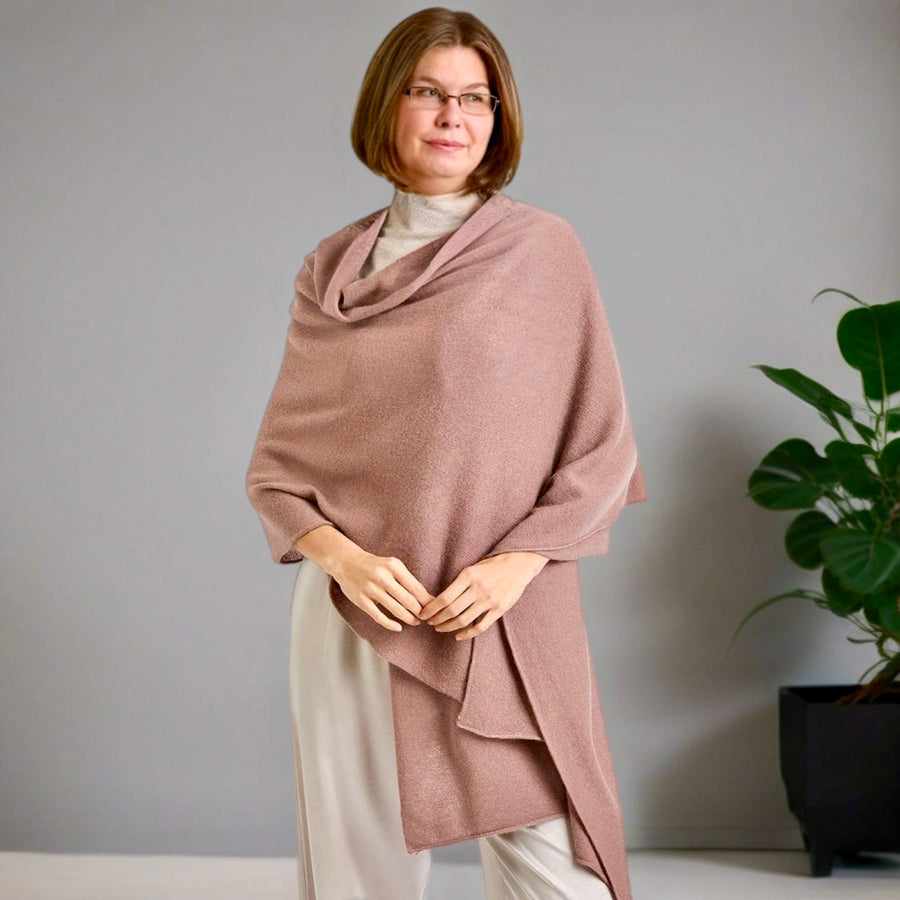 Julian 100% Cashmere Large knitted Wrap