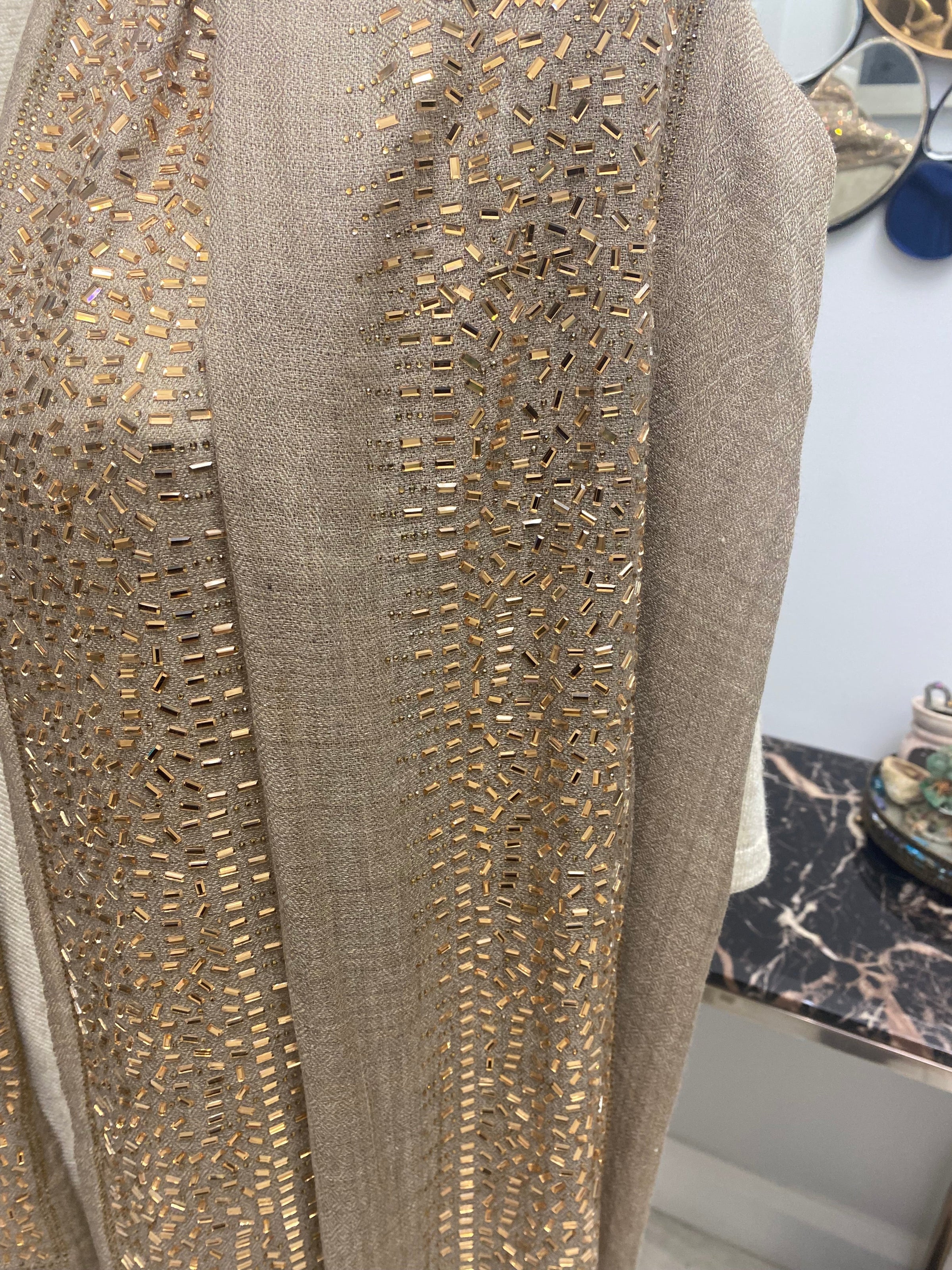 Handwoven Bling Pure Cashmere Julian Scarf Shawl/Wrap