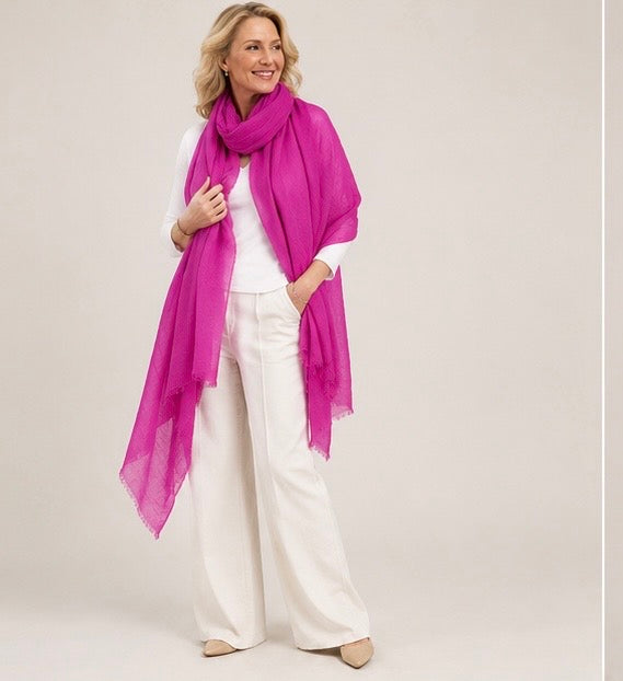 Julian 100% Ultra fine cashmere Maya oversized scarf/ wrap/ shawl-More colours available
