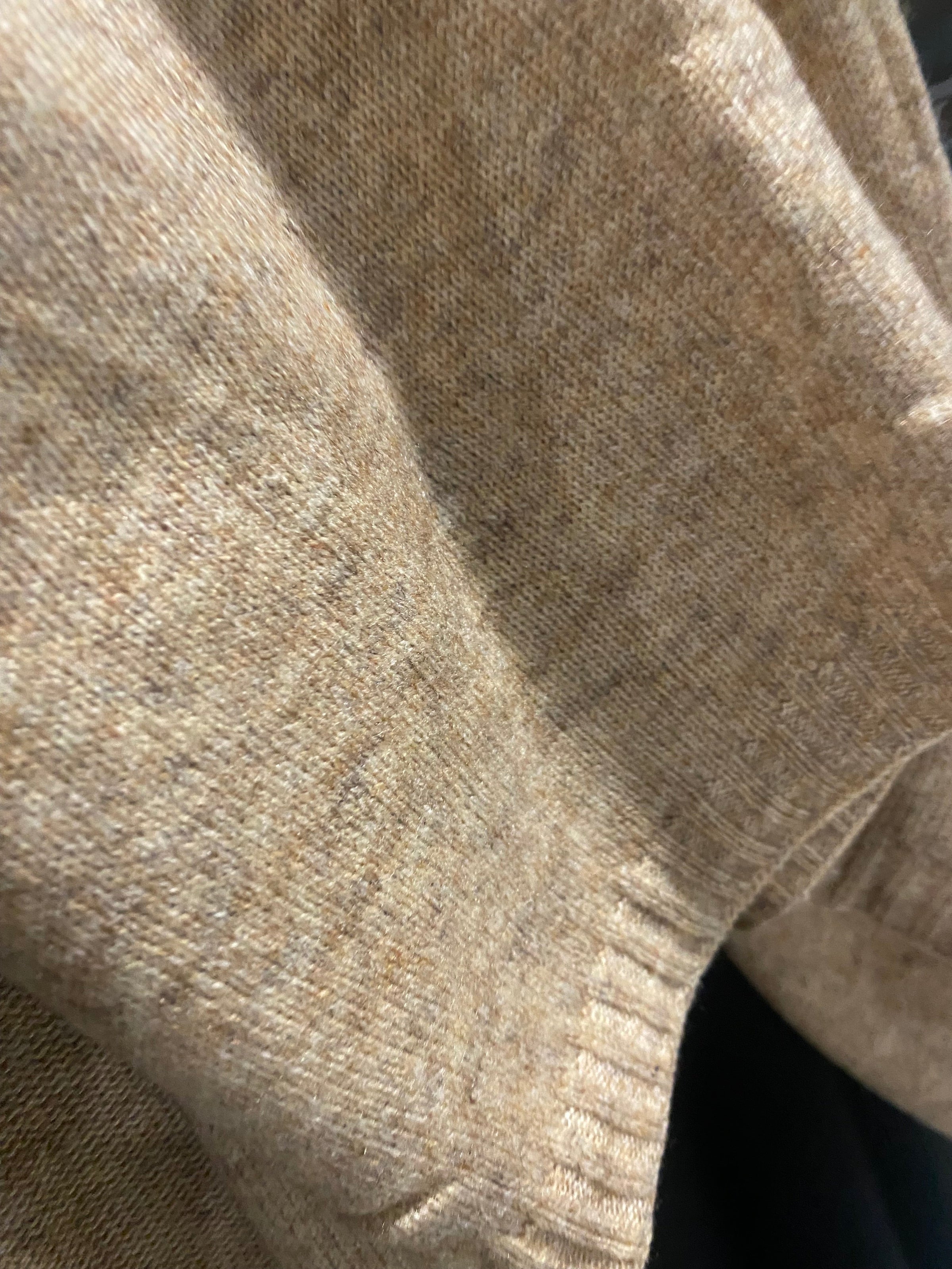 Beige Julian 100% Cashmere Knitted 2 Ply  Extra large Travel Wrap/Shawl