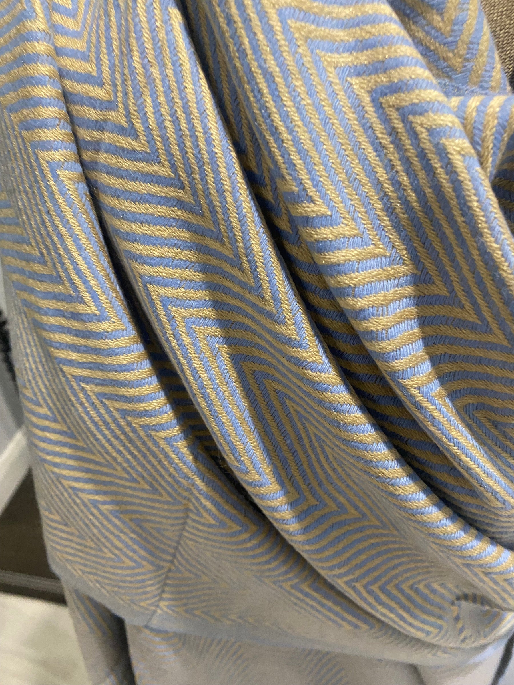 Julian Cashmere Woven Scarf Hues of Blue