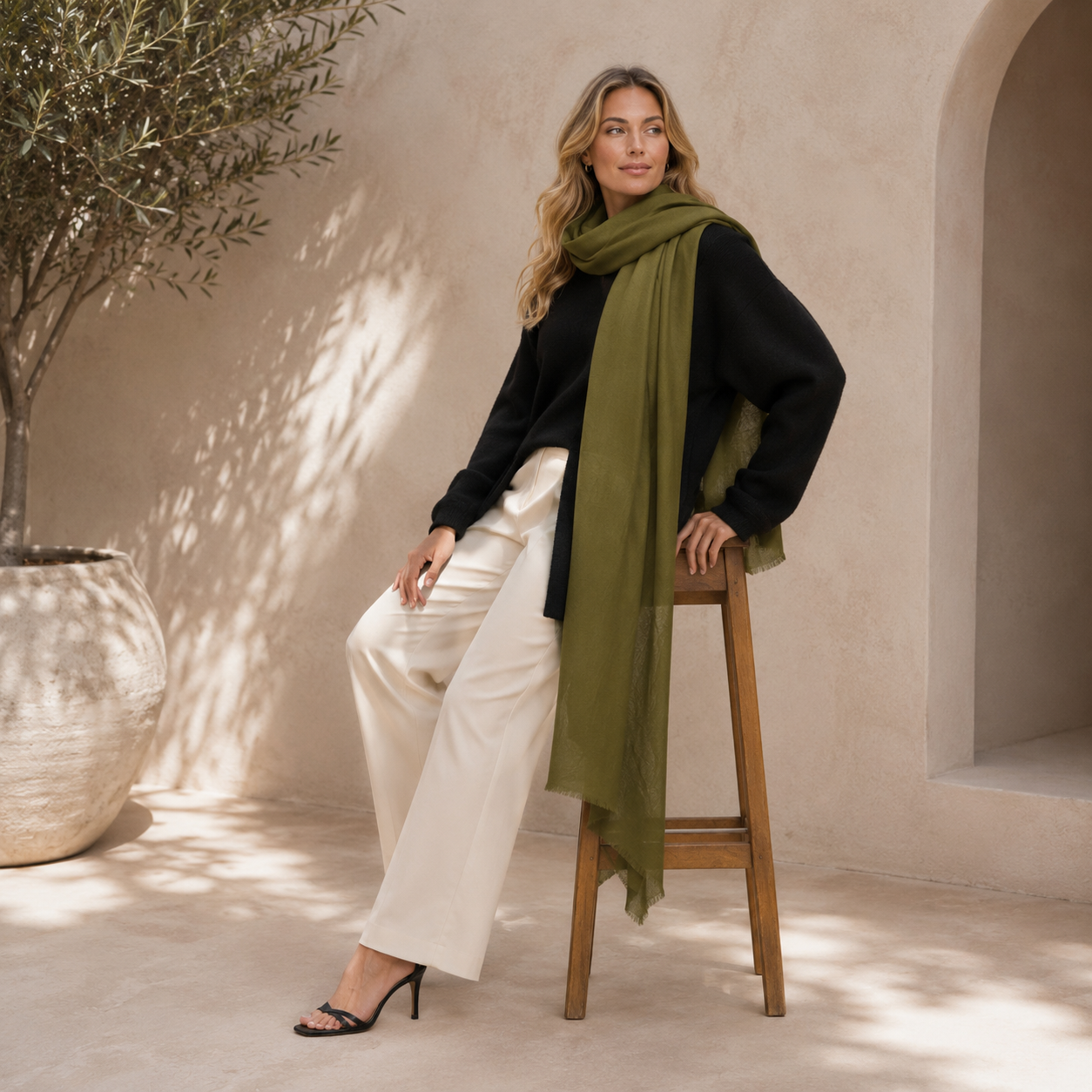 Julian 100% Ultra fine cashmere Maya oversized scarf/ wrap/ shawl-More colours available