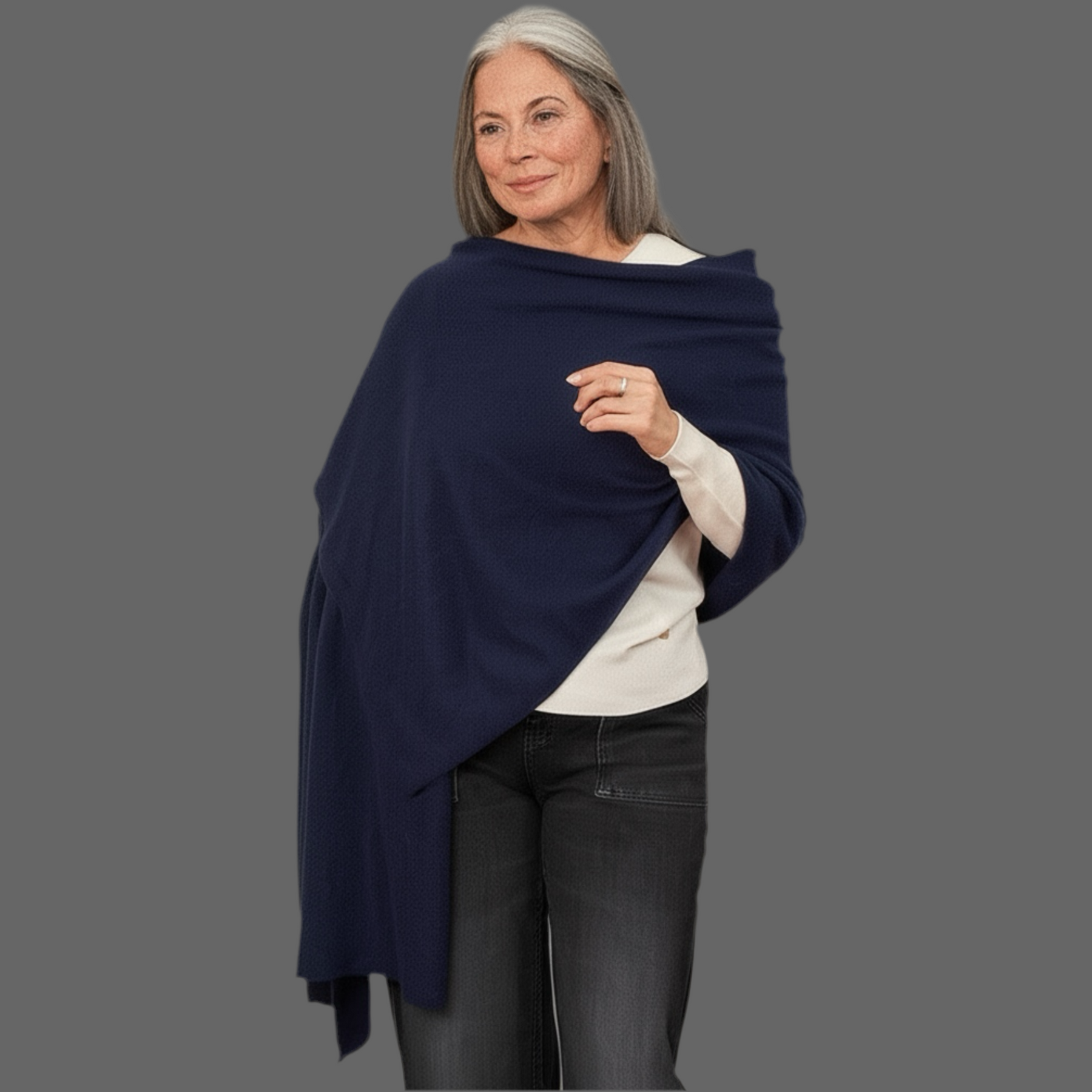100% Cashmere 2 ply Knitted Julian Oversized Wrap -Unisex -30 Colours available