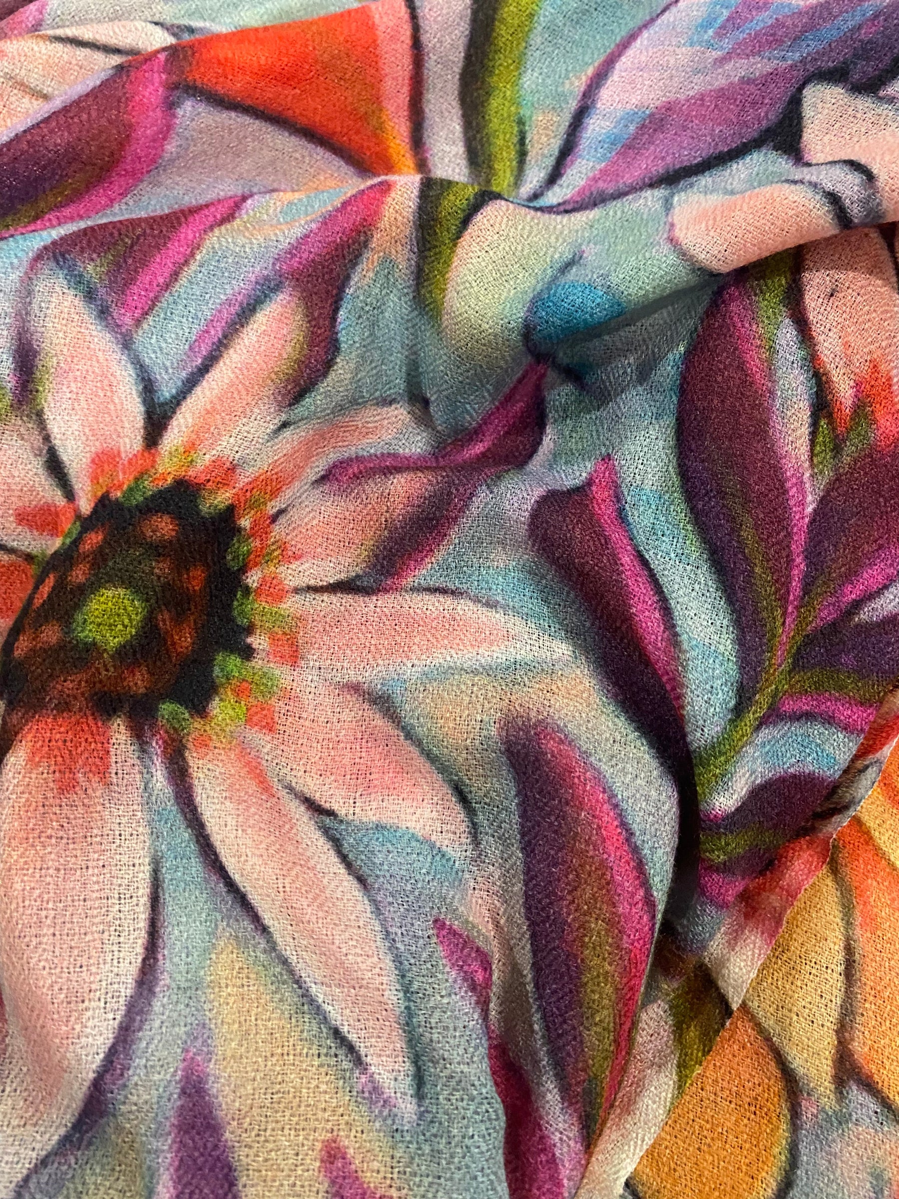 Floral Artisans -100% Cashmere Julian Scarf /Wrap