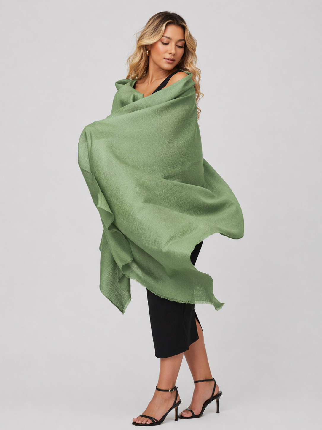 Julian 100% Ultra fine cashmere oversized scarf/ wrap/ shawl