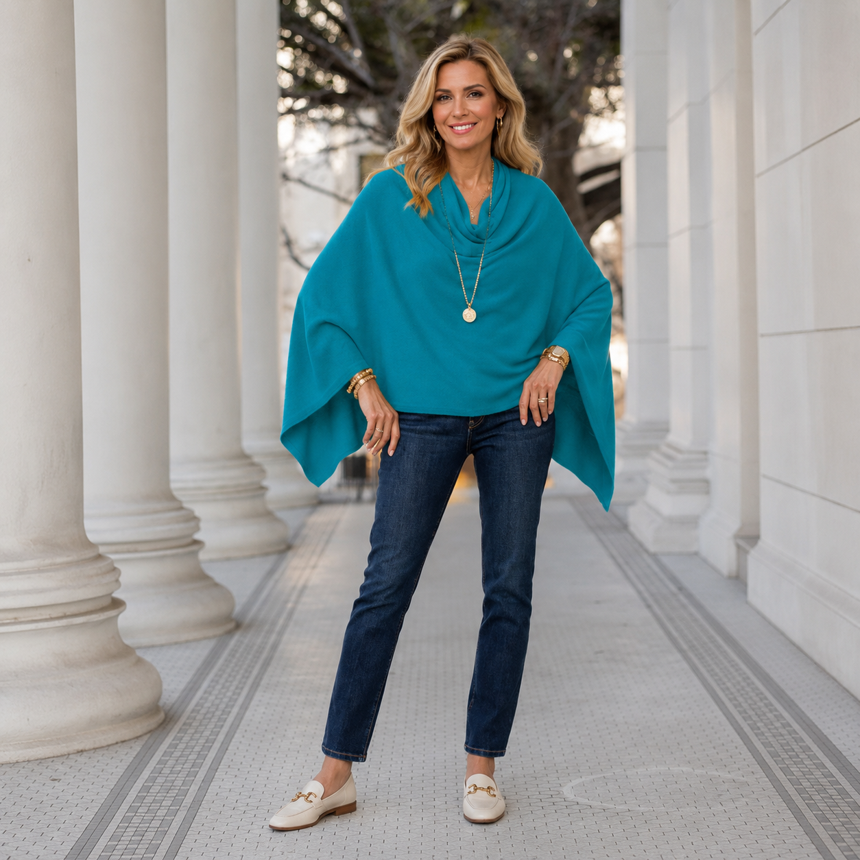 Mklane Julian Maya 100% Cashmere Oversized Poncho-10 colours available
