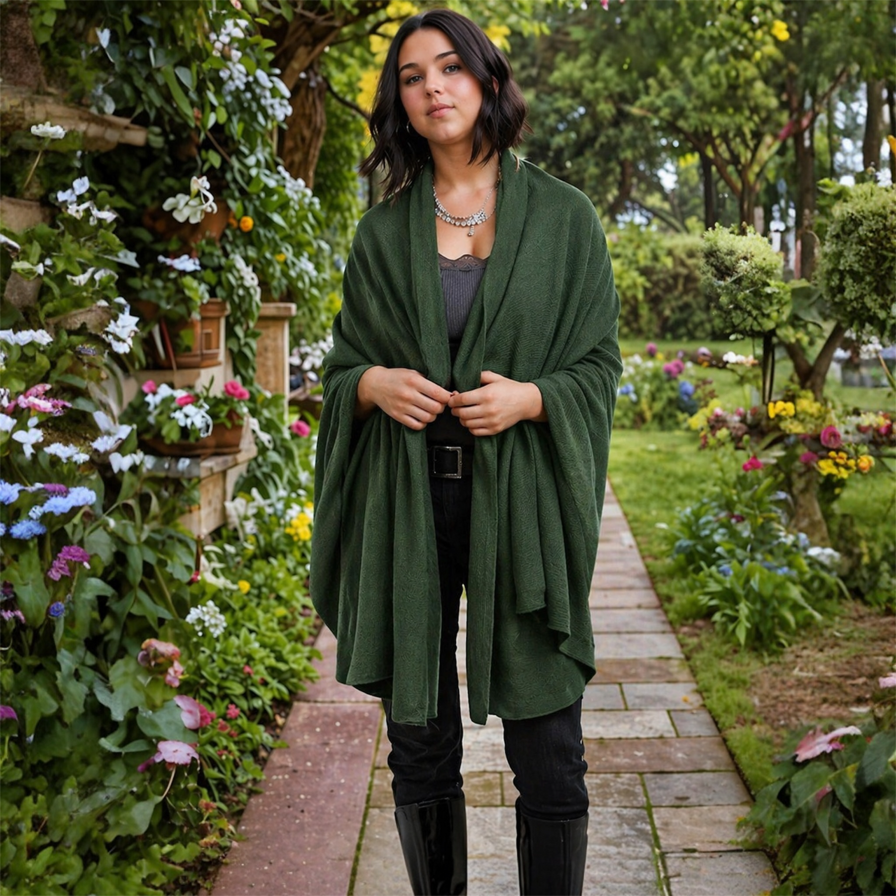 100% Cashmere 2 ply Knitted Julian Oversized Wrap -Unisex -30 Colours available