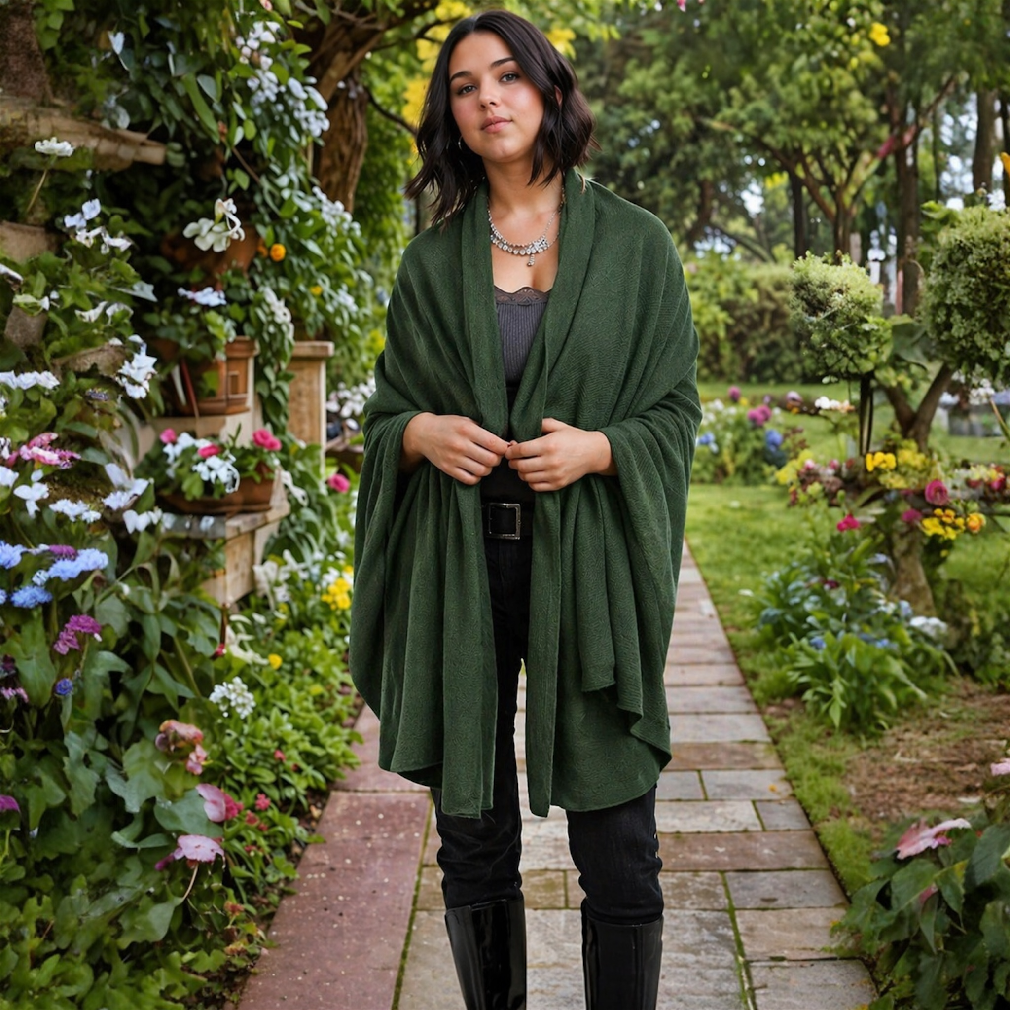 100% Cashmere 2 ply Knitted Julian Oversized Wrap -Unisex -30 Colours available