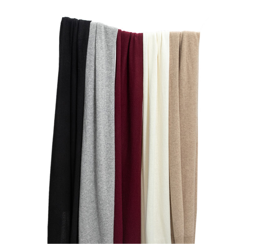 100% Cashmere 2 ply Knitted Julian Oversized Wrap -Unisex -30 Colours available