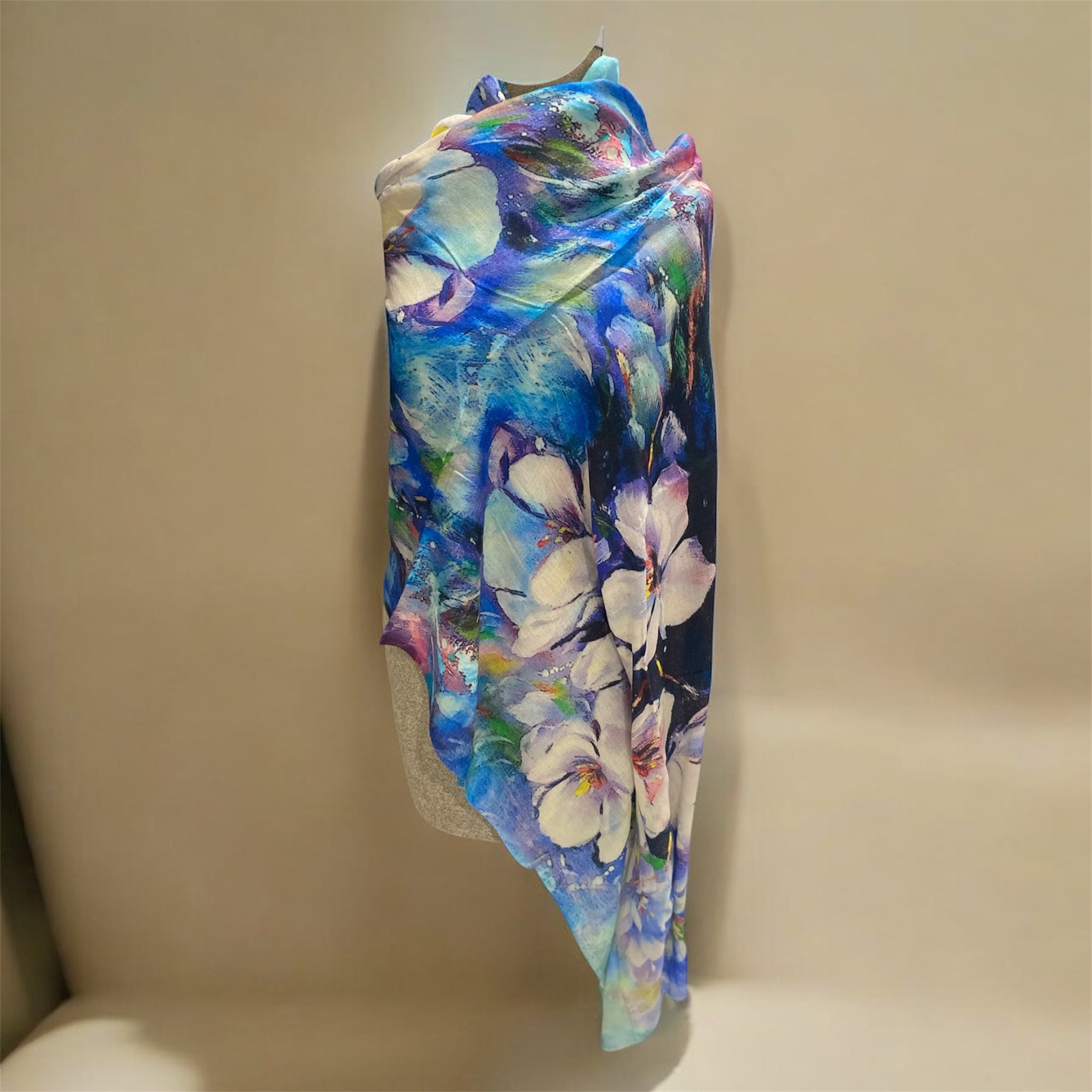 Cashmere Printed Wearable art Julian Ultralight Scarf-Glory Hues