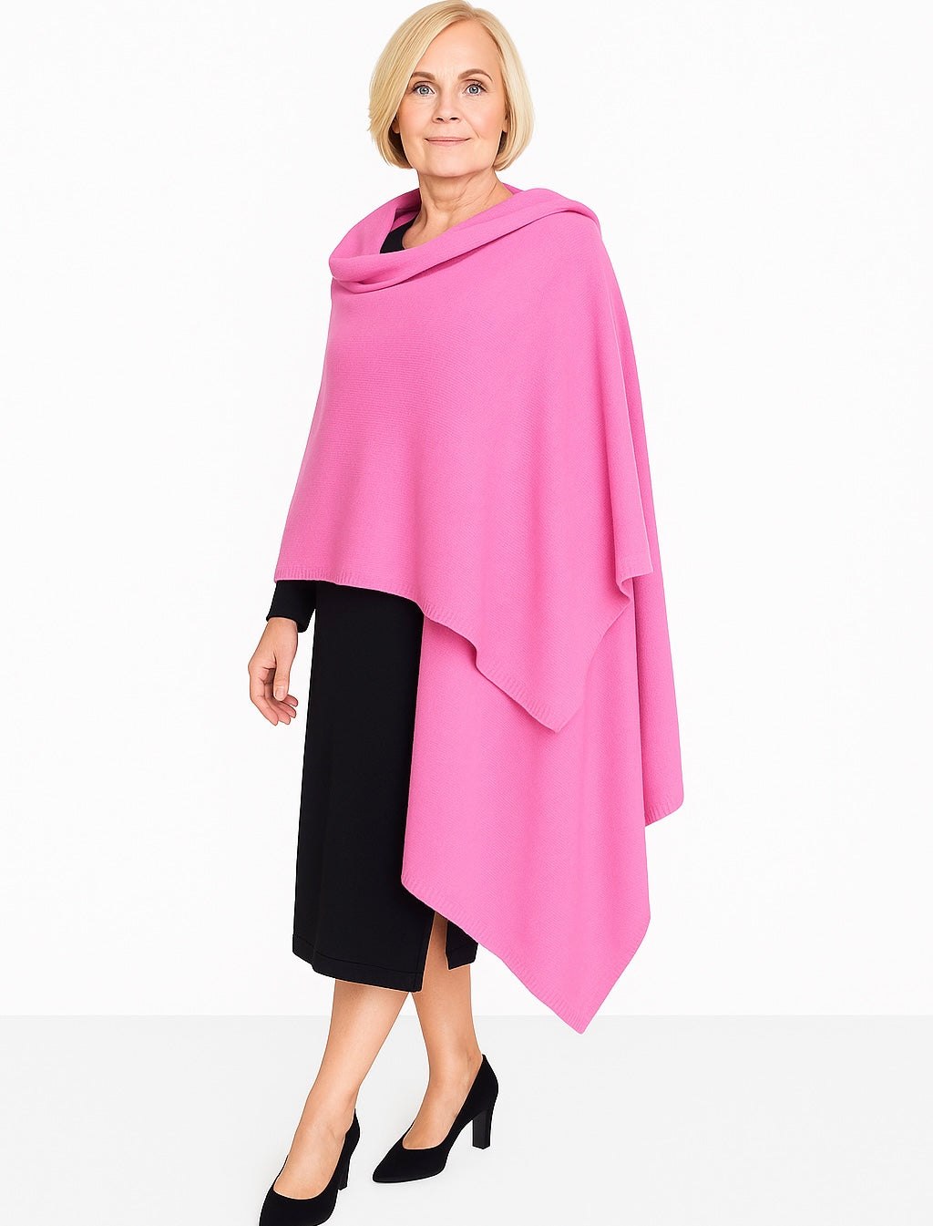 100% Cashmere 2 ply Knitted Julian Oversized Wrap -Unisex -30 Colours available