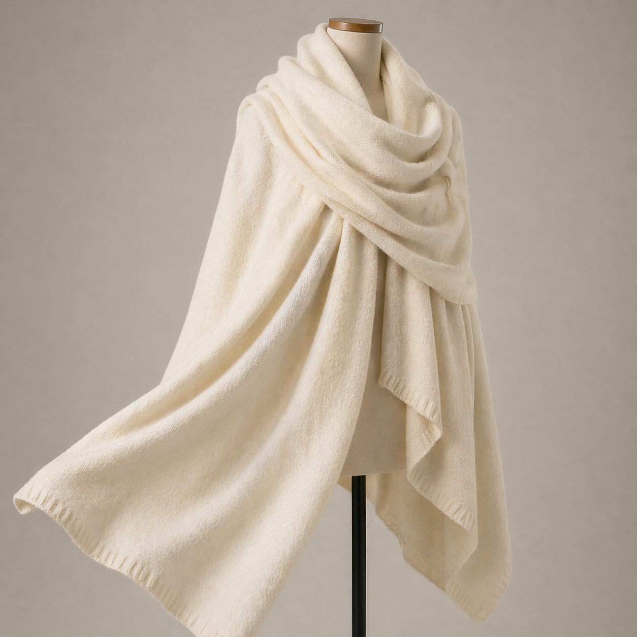 100% Cashmere 2 ply Knitted Julian Oversized Wrap -Unisex -30 Colours available