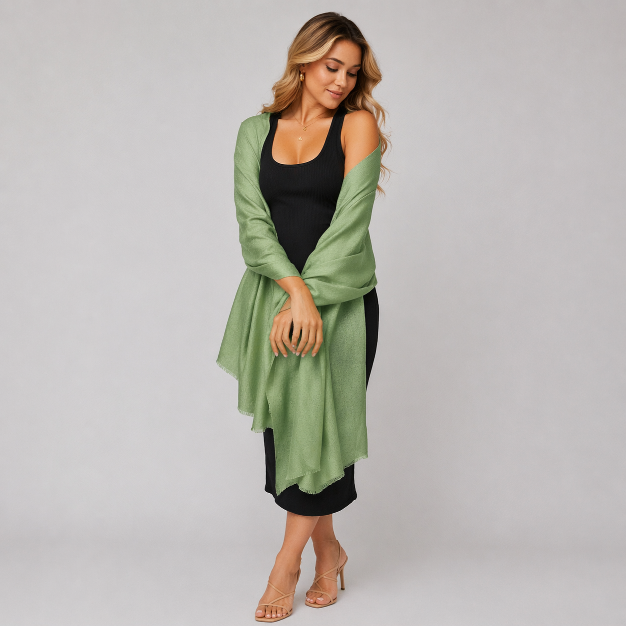 Julian 100% Ultra fine cashmere oversized scarf/ wrap/ shawl