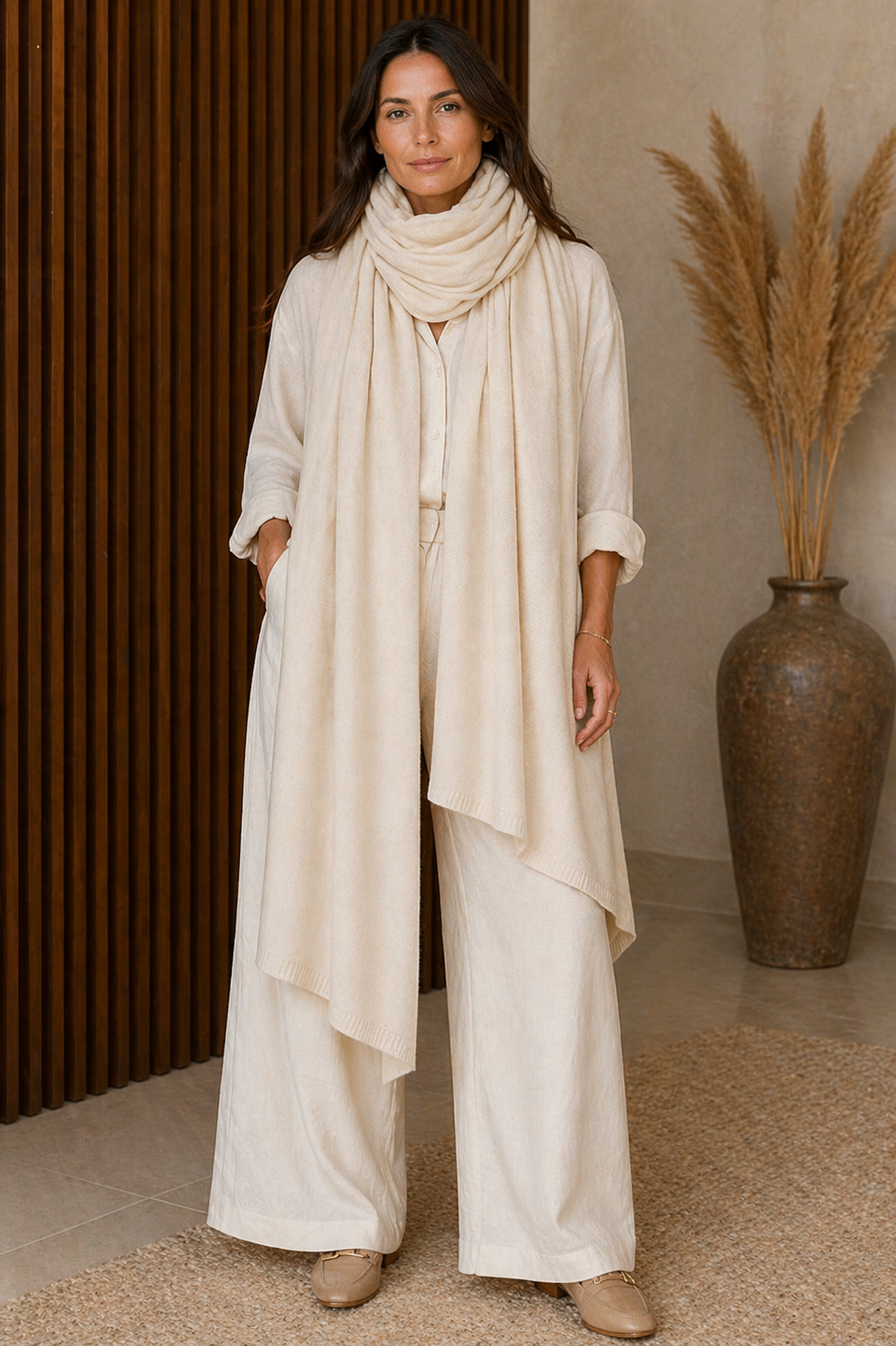 100% Cashmere 2 ply Knitted Julian Oversized Wrap -Unisex -30 Colours available