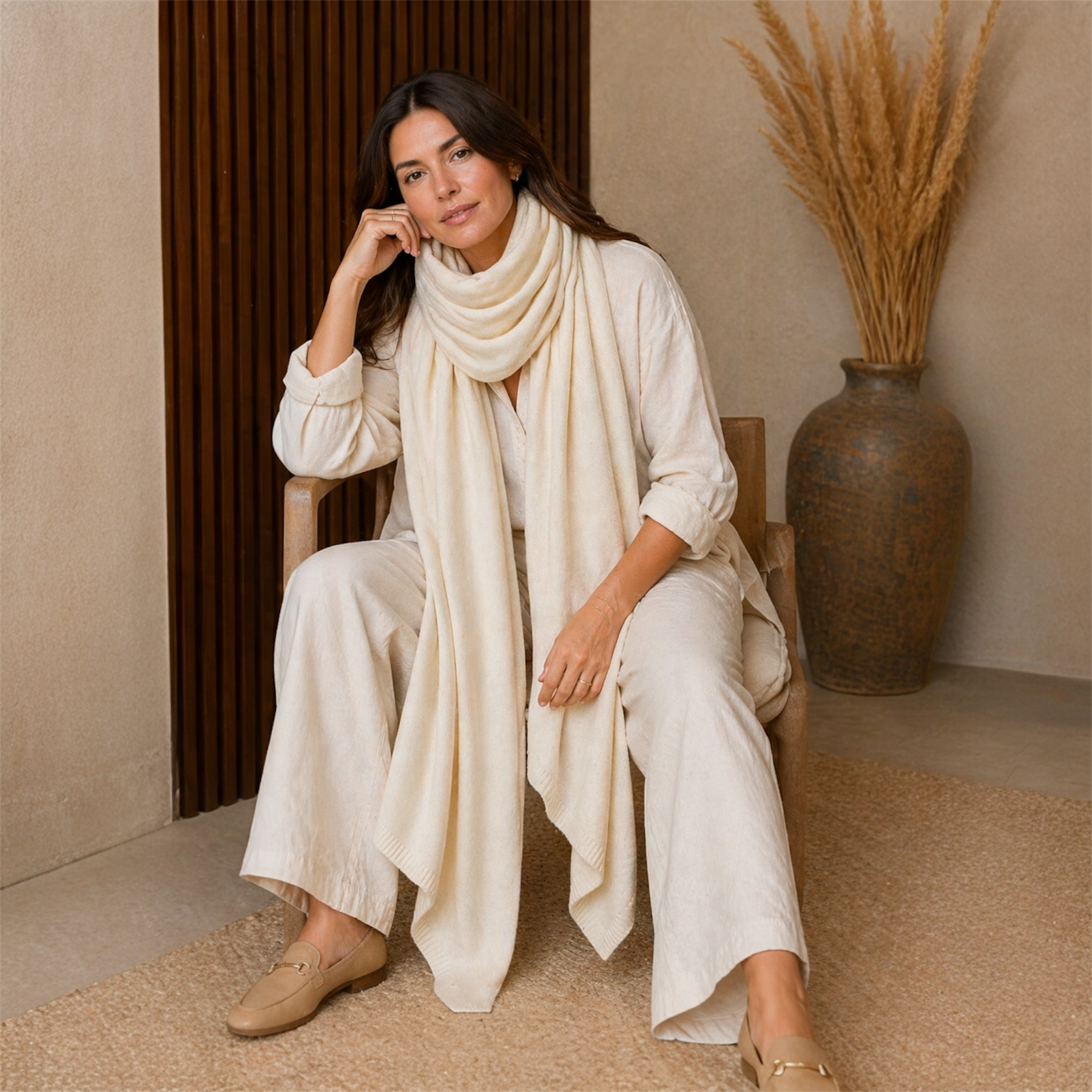 100% Cashmere 2 ply Knitted Julian Oversized Wrap -Unisex -30 Colours available