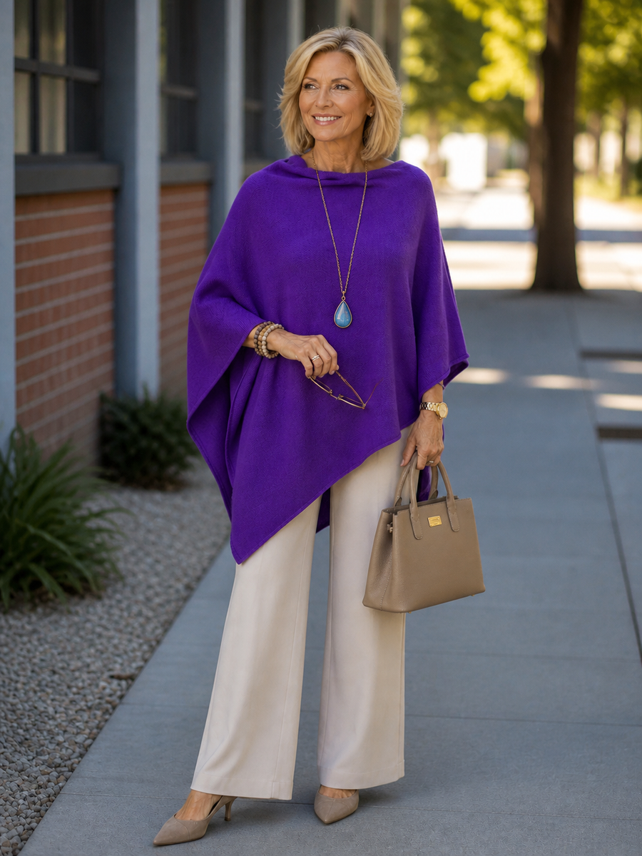 100% Cashmere Oversized Julian Poncho