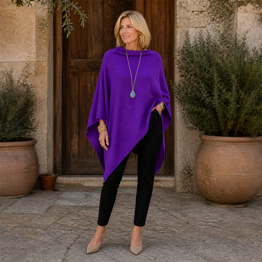 100% Cashmere Oversized Julian Poncho
