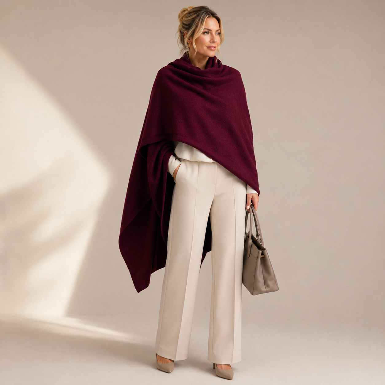 100% Cashmere 2 ply Knitted Julian Oversized Wrap -Unisex -30 Colours available