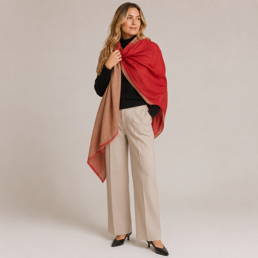 Handwoven Cashmere Julian Wrap Shawl.