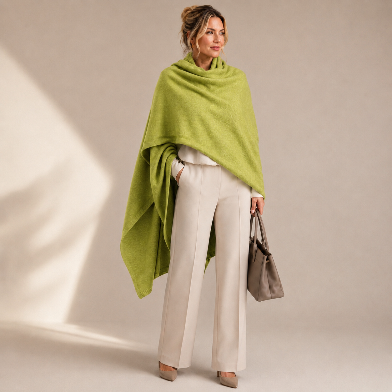 100% Cashmere 2 ply Knitted Julian Oversized Wrap -Unisex -30 Colours available