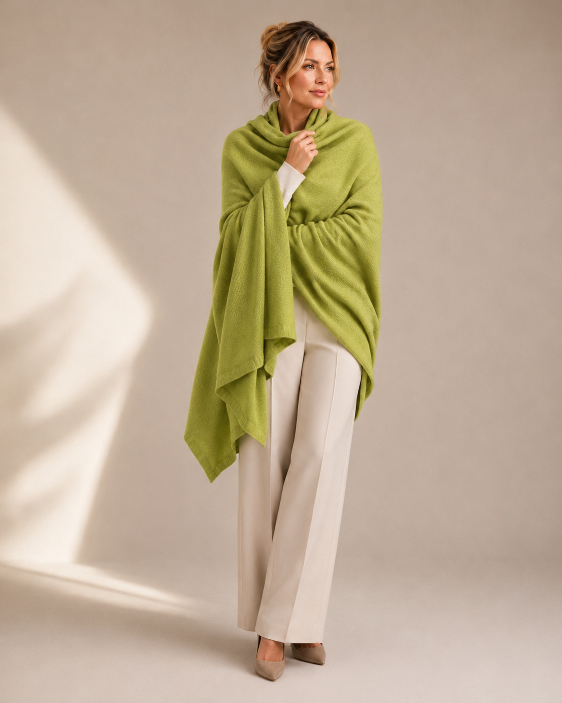 100% Cashmere 2 ply Knitted Julian Oversized Wrap -Unisex -30 Colours available