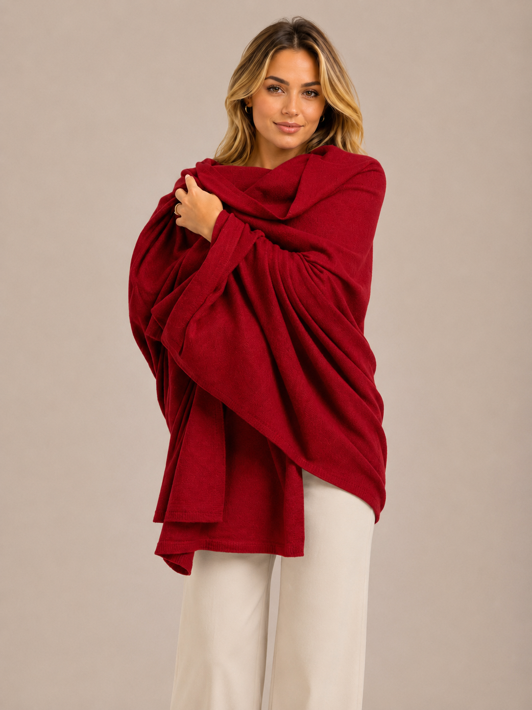 100% Cashmere 2 ply Knitted Julian Oversized Wrap -Unisex -30 Colours available