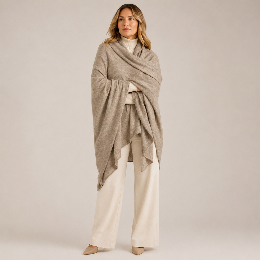 Julian Essential  Cashmere Oversized Knitted Wrap-More Colour Available
