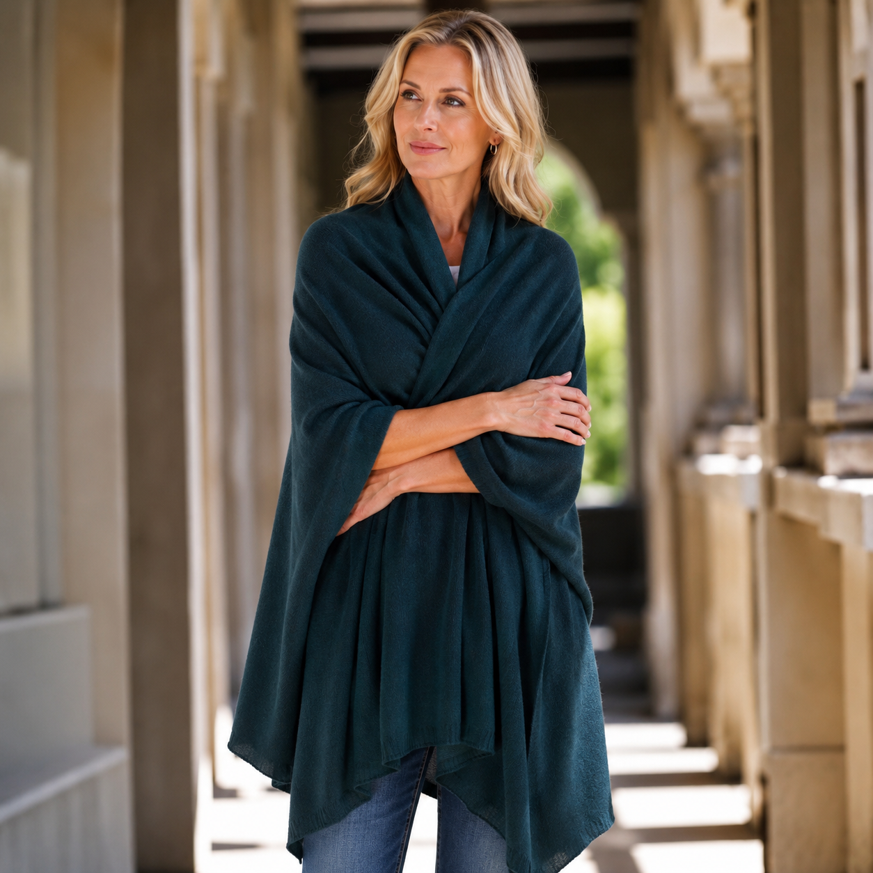 100% Cashmere 2 ply Knitted Julian Oversized Wrap -Unisex -30 Colours available