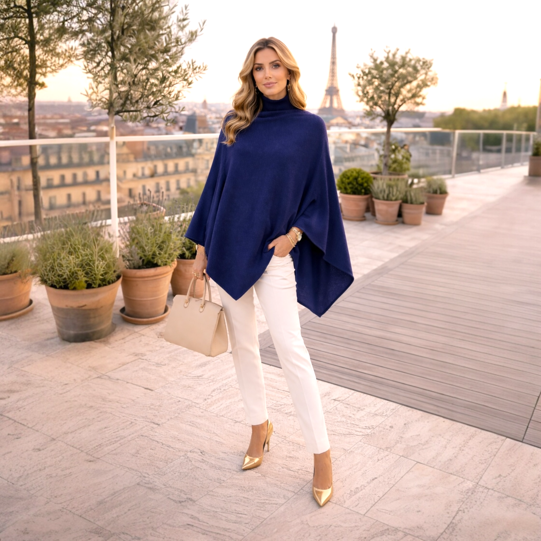 Mklane Julian Maya 100% Cashmere Oversized Poncho-10 colours available