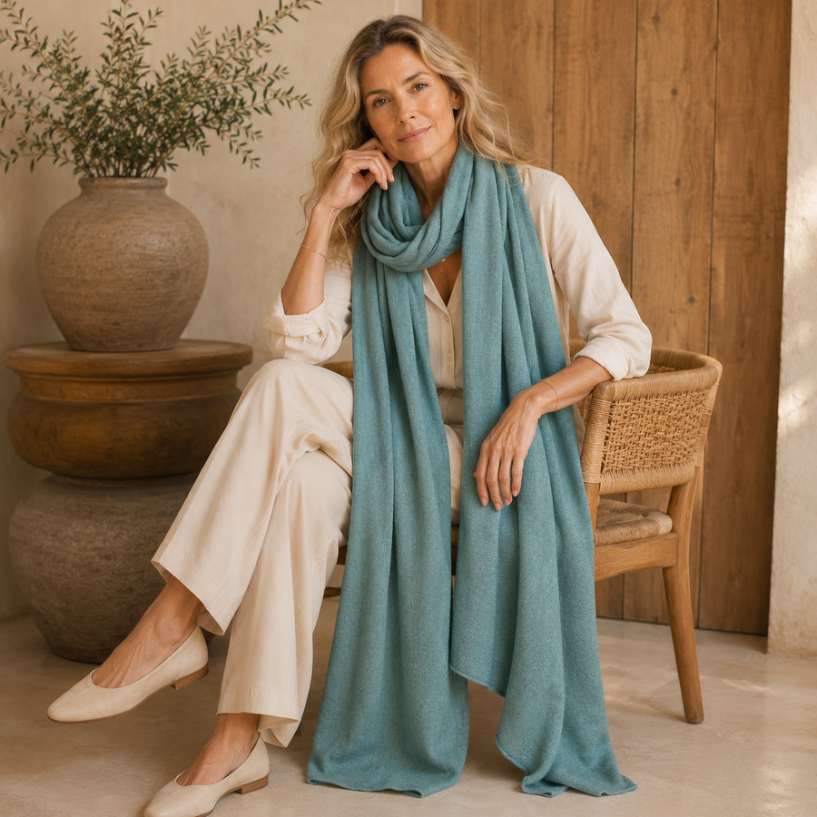 Julian Essential  Cashmere Oversized Knitted Wrap