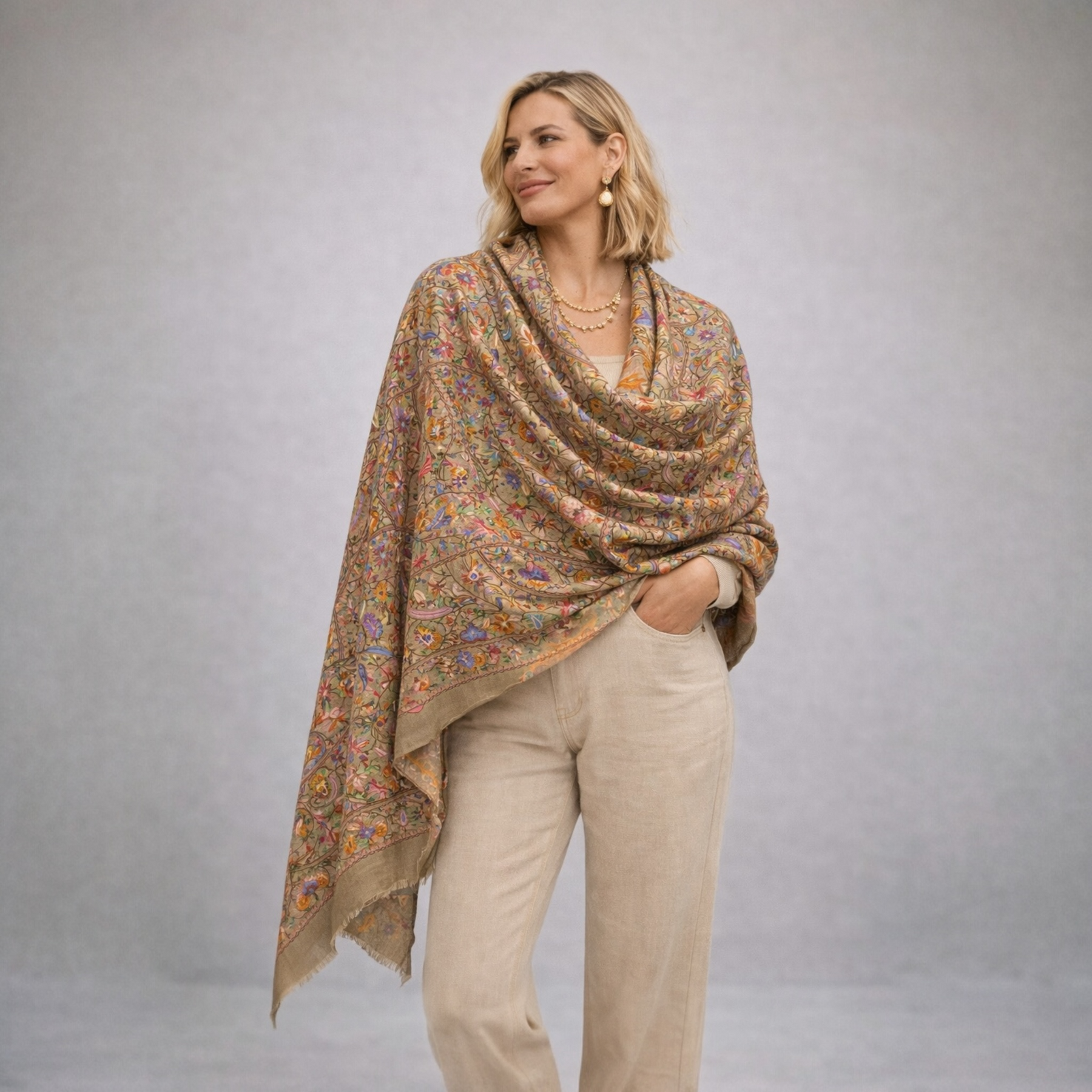 Maya Julian Silk Cashmere Scarf