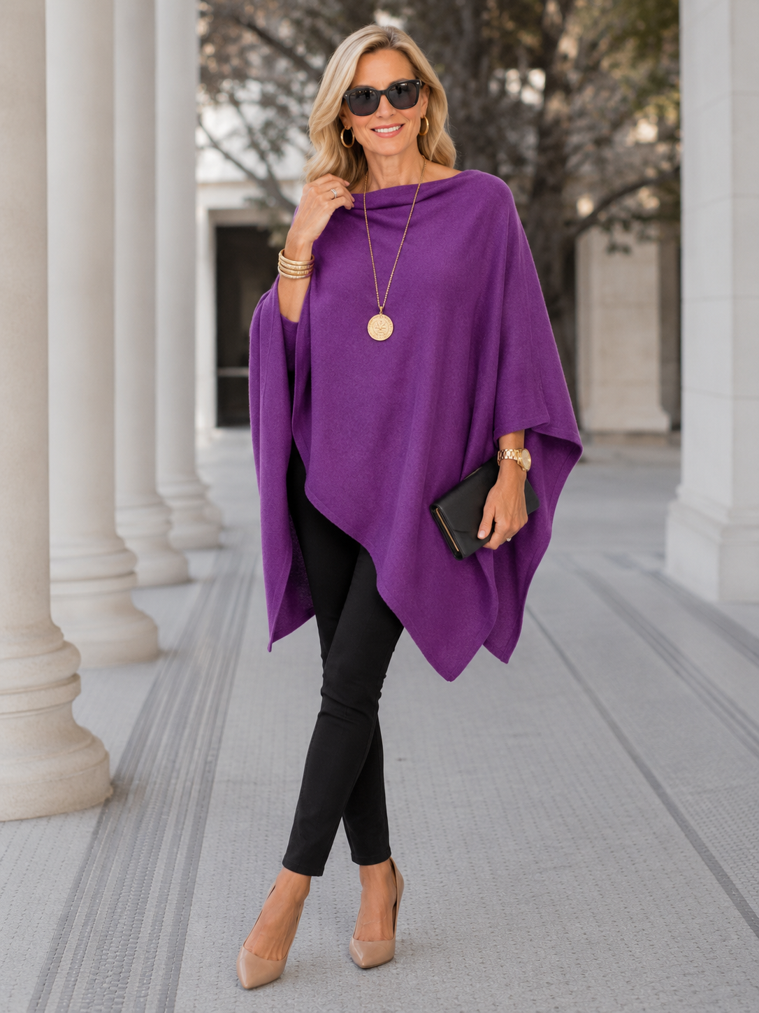 Mklane Julian Maya 100% Cashmere Oversized Poncho-10 colours available