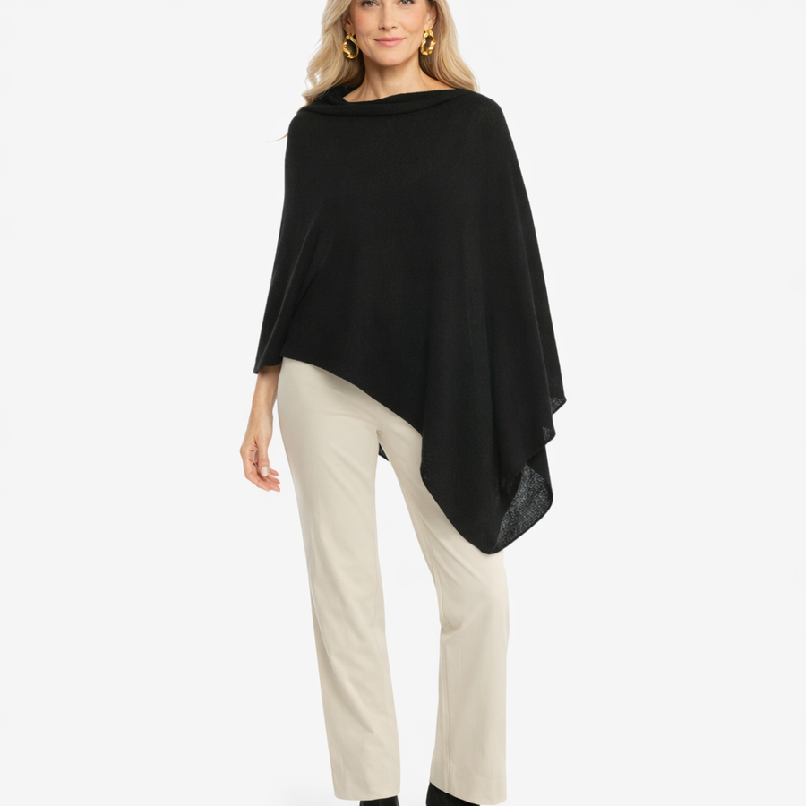 Black Cashmere Julian Poncho-AU 8-18