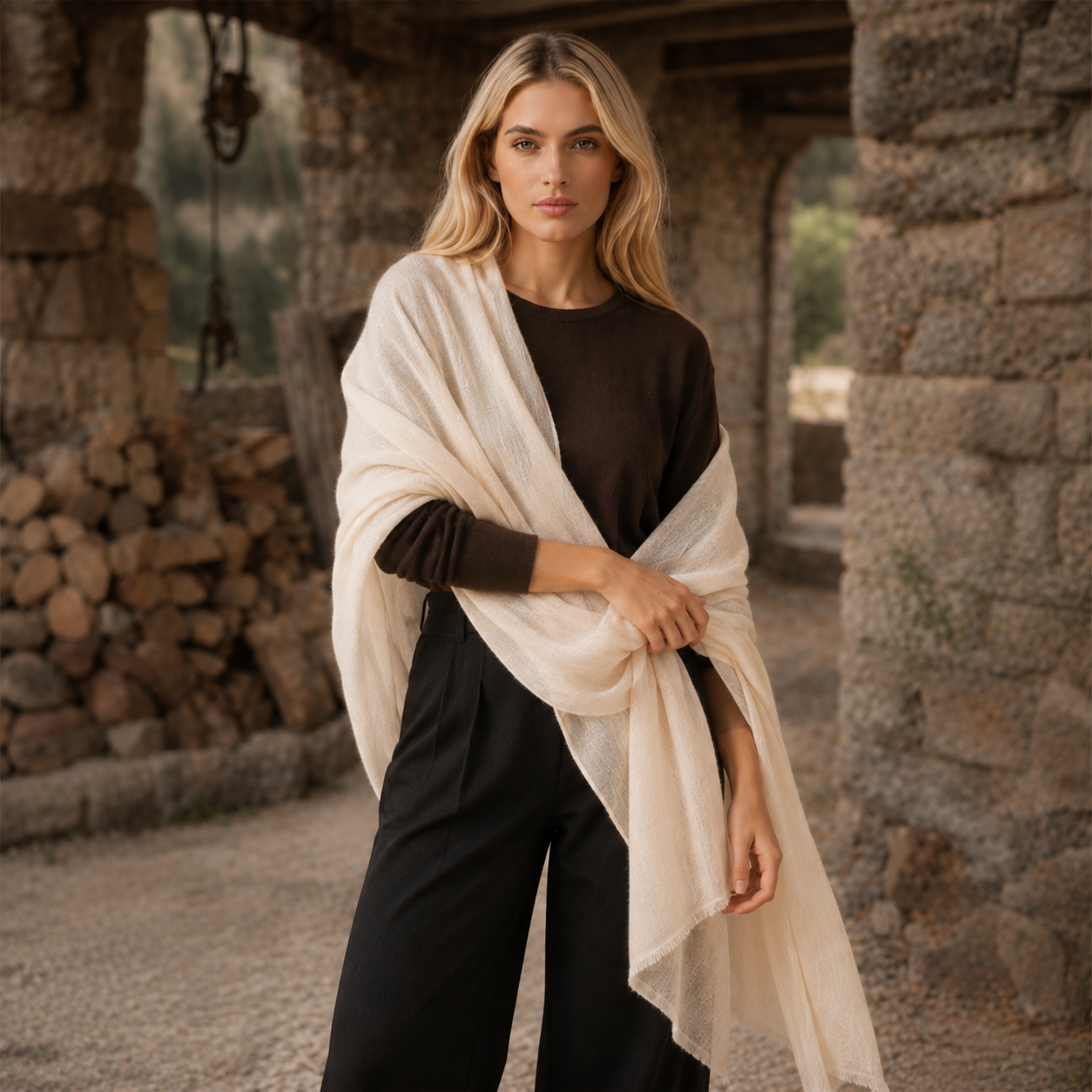 Julian 100% Ultra fine cashmere Maya oversized scarf/ wrap/ shawl-More colours available